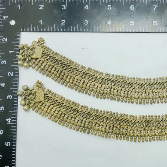 Antique Tribal Anklets Pair, Vintage Afghan Anklets, Afghan Anklets,Body Jewelry